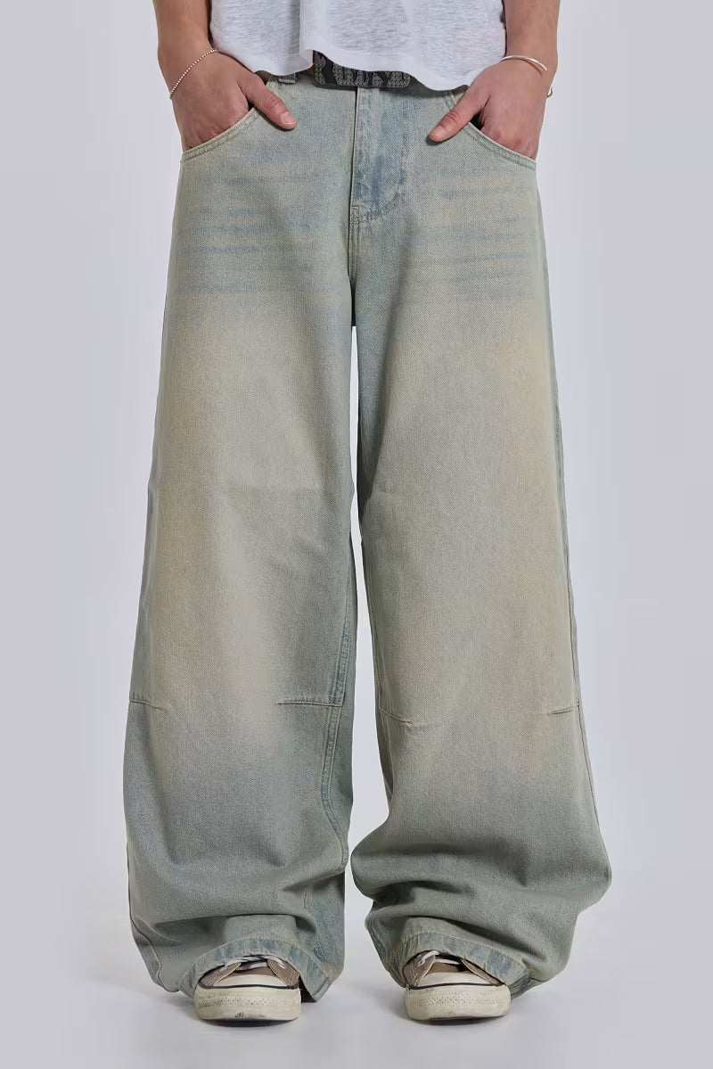 Jaded London Light Wash Colossus Fit Jeans