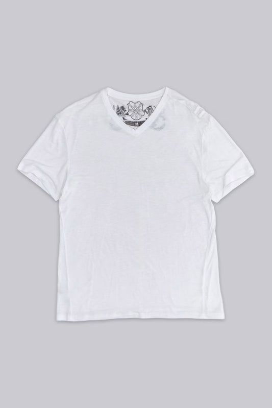 Jaded London Linen V-Neck T-Shirt