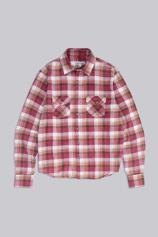 Jaded London Vacation Plaid Fitted Shirt