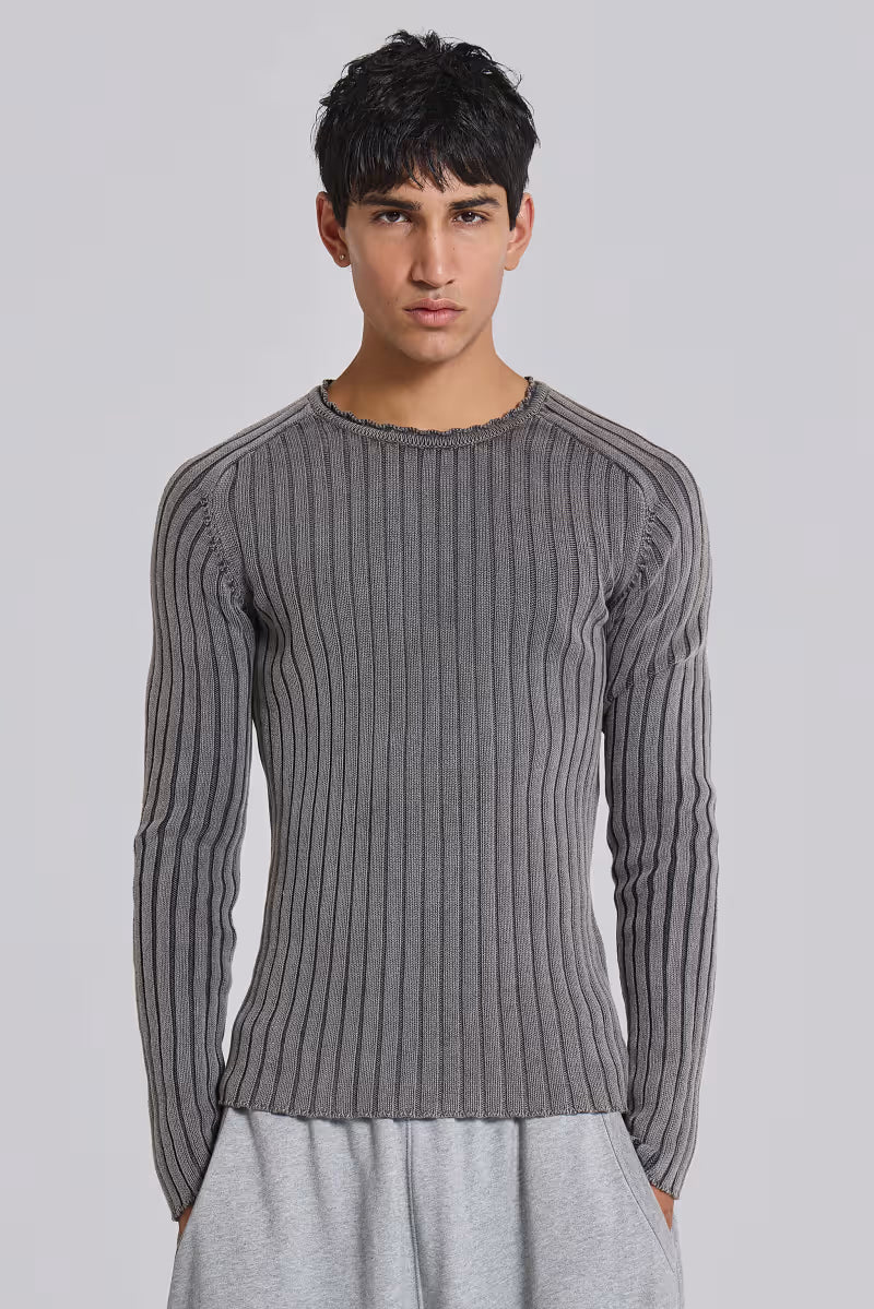 Jaded London Washed Black Vault Knit
