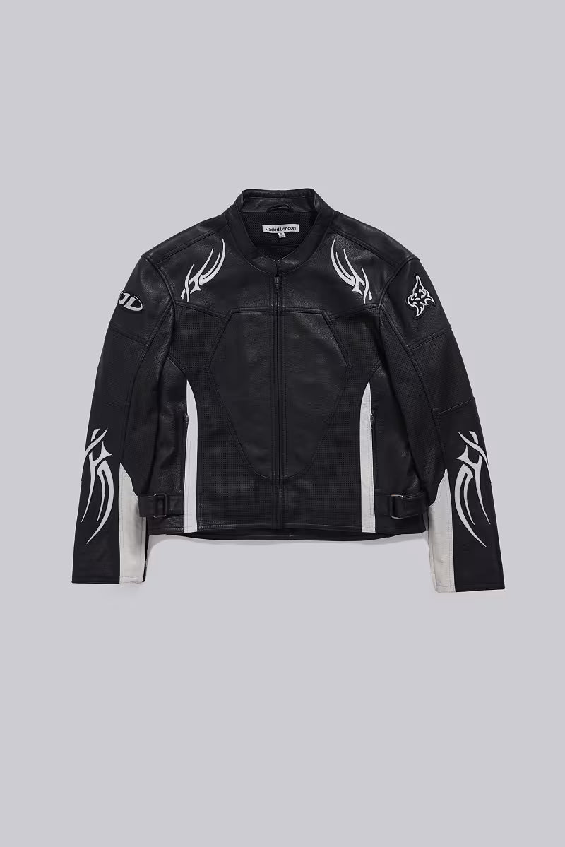 Jaded London Crash Leather Biker Jacket