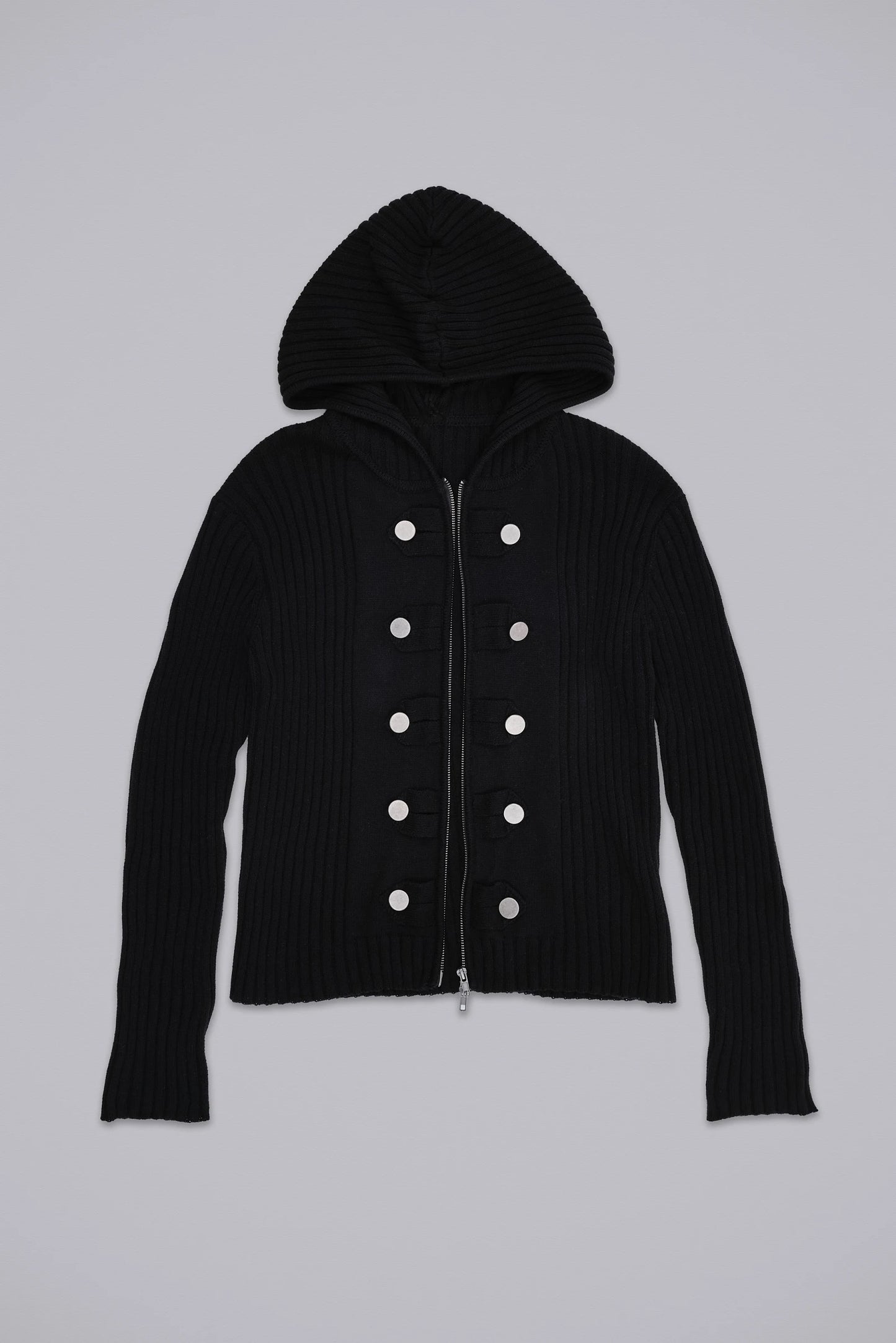Jaded London Hooded Military Knit Jumper