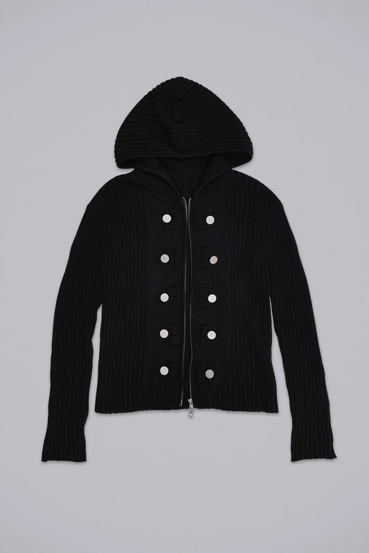 Jaded London Hooded Military Knit Jumper