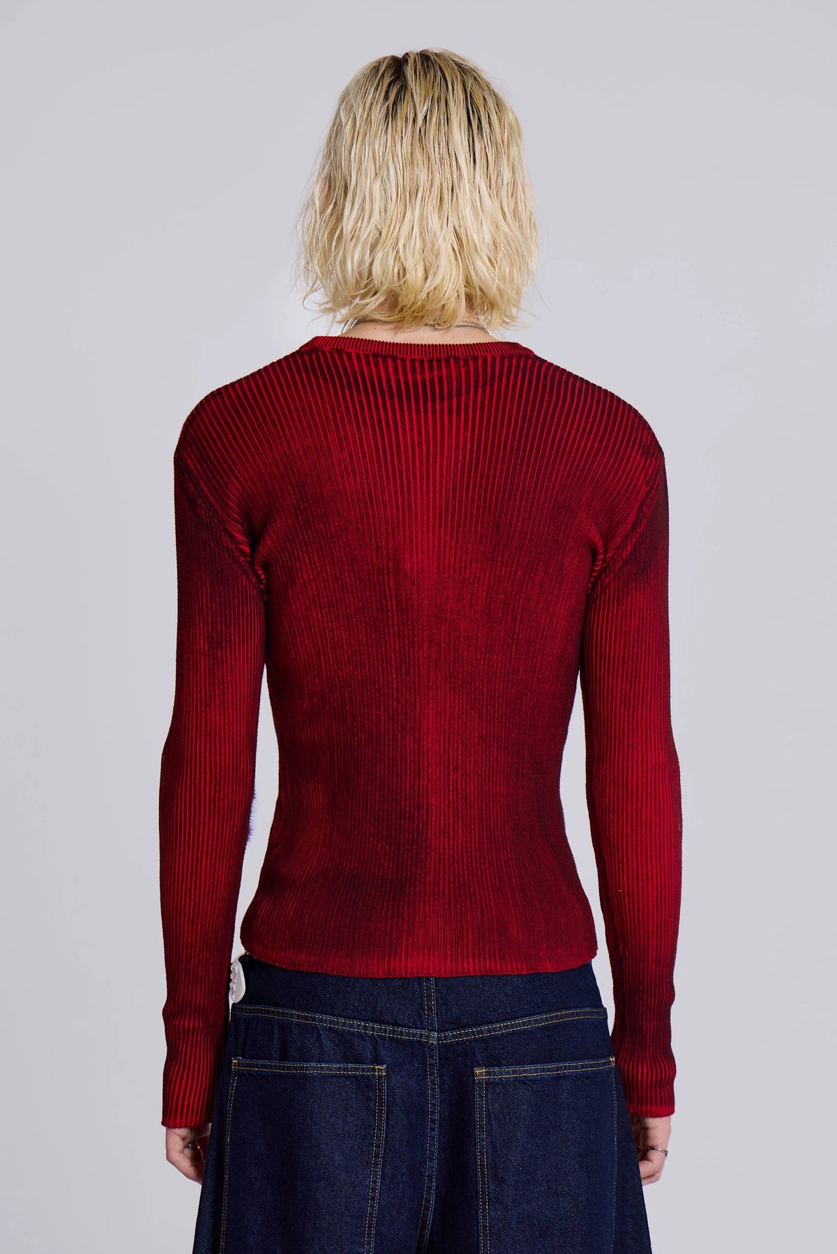 Jaded London Red Scrape Knit