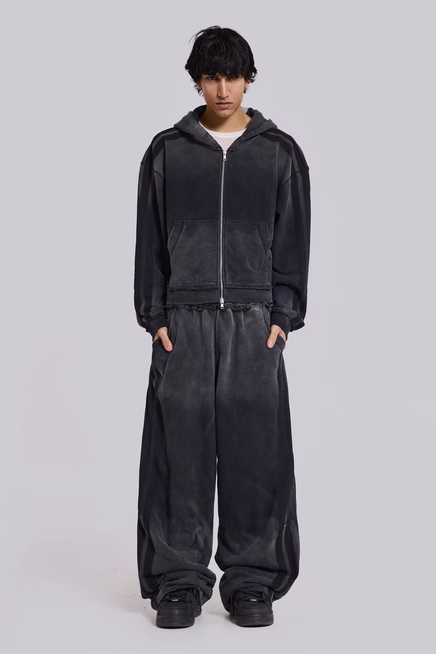 Jaded London Grey Sporty Baggy Monster Tracksuit