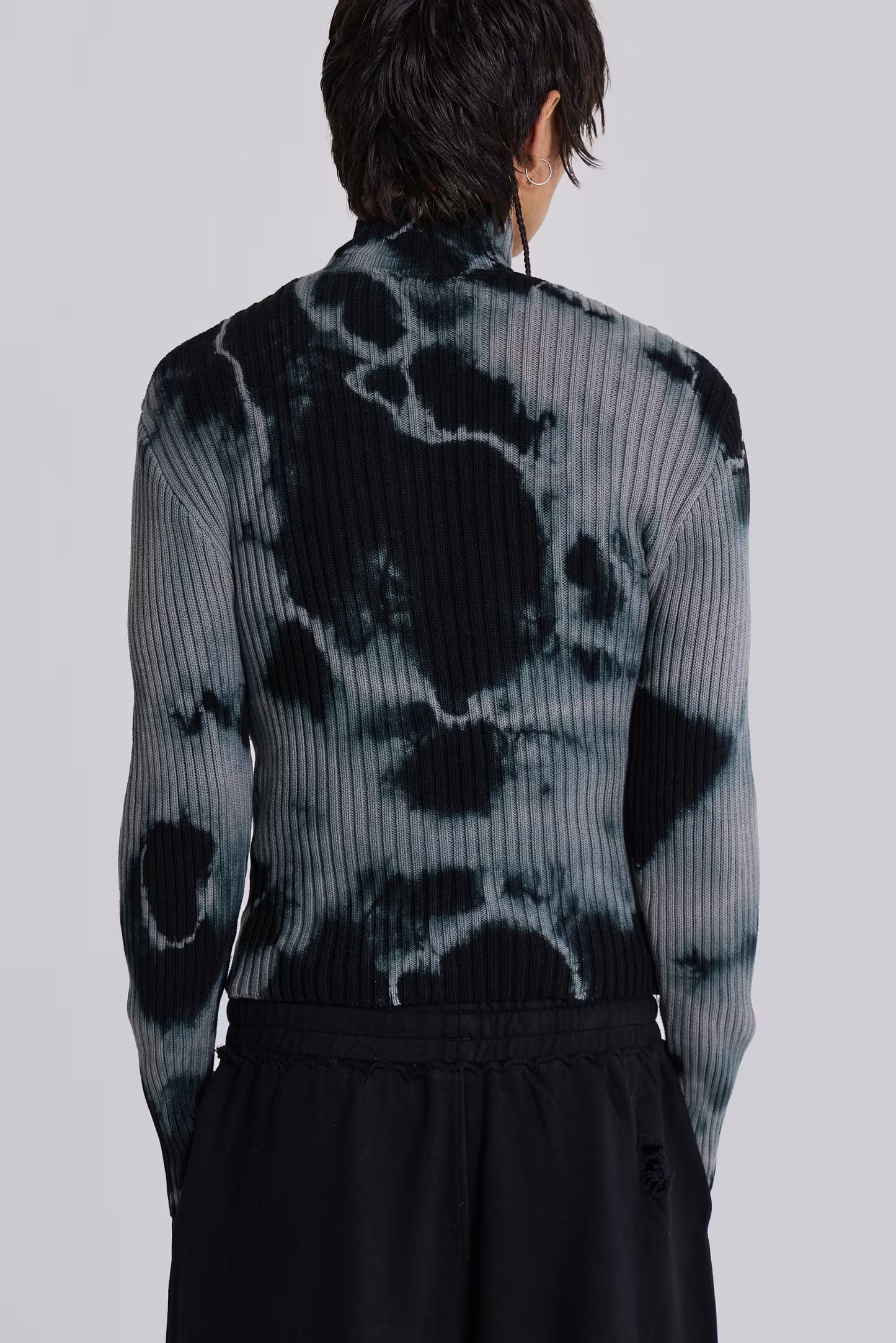 Jaded London Grey Smoke Dye Lucid Knit