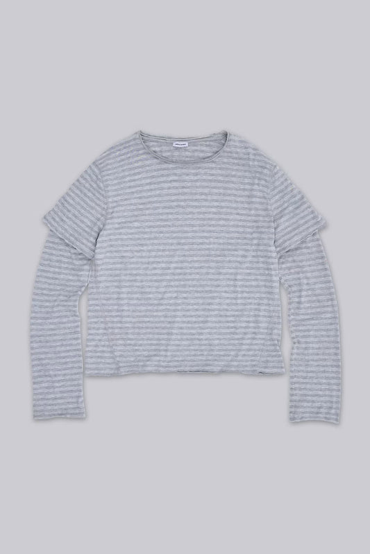 Jaded London Line Double Layer Long Sleeve Top