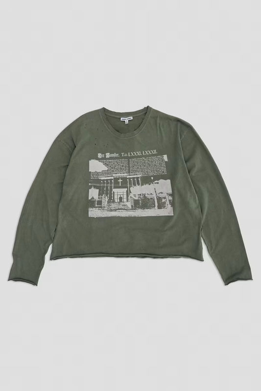 Jaded London Scripture Cropped Long Sleeve Top