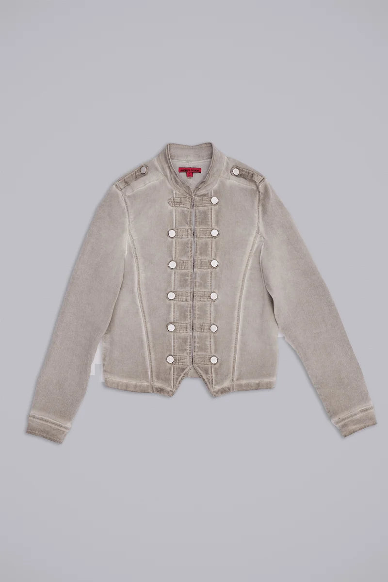 Jaded London Rebel Military Jacket in Clay