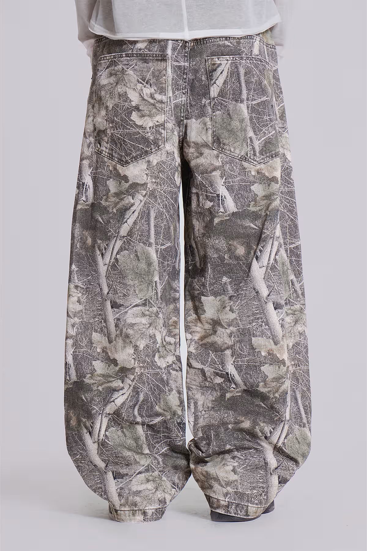 Jaded London Woodland Camo Colossus Baggy Jeans