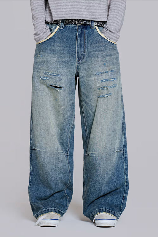 Jaded London Torn Lowrise Colossus Jeans