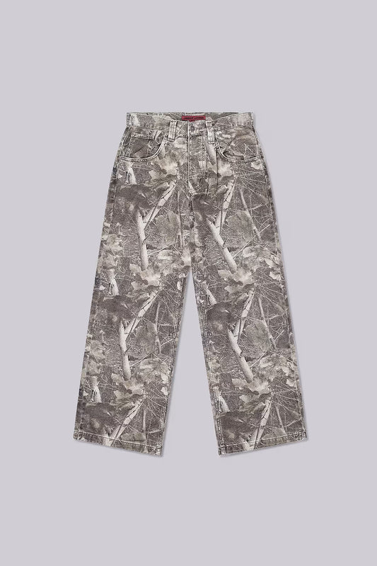Jaded London Woodland Camo Colossus Baggy Jeans