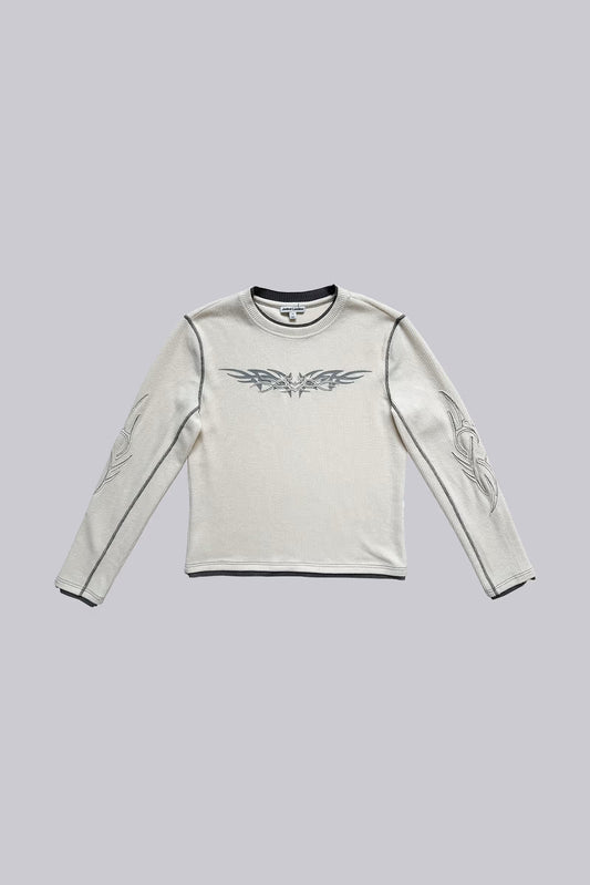 Jaded London Off White Tattoo Applique Tee
