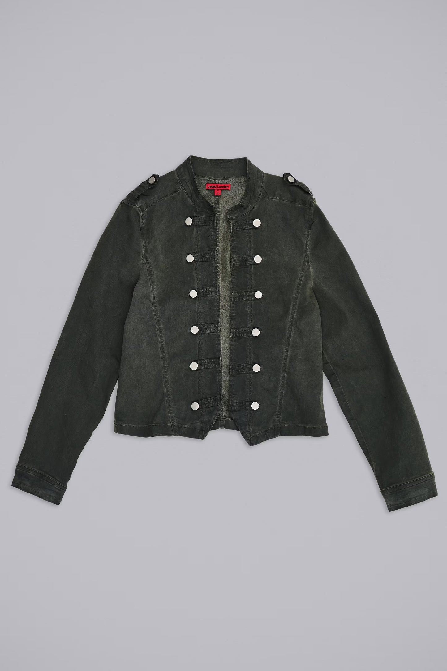 Jaded London Rebel Military Jacket in Khaki