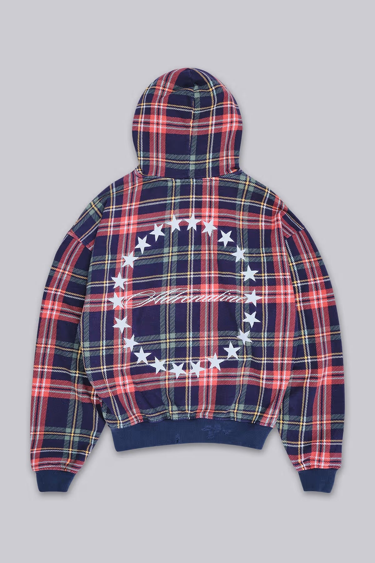 Jaded London Adrenaline Checked Zip Hoodie