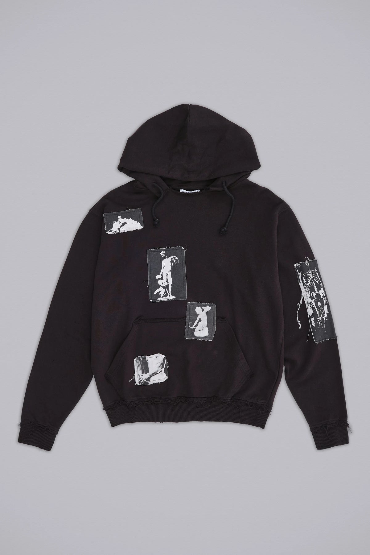 Jaded London Black Devoted Patch Hoodie