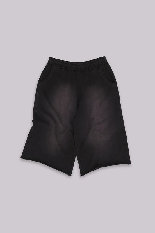 Jaded London Monster 3/4 Washed Black Shorts