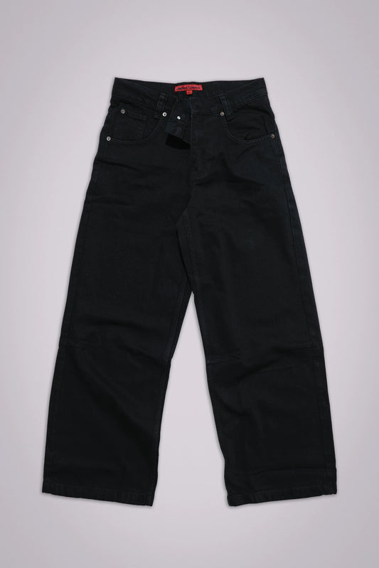 Jaded London Solid Black XL Colossus Jeans