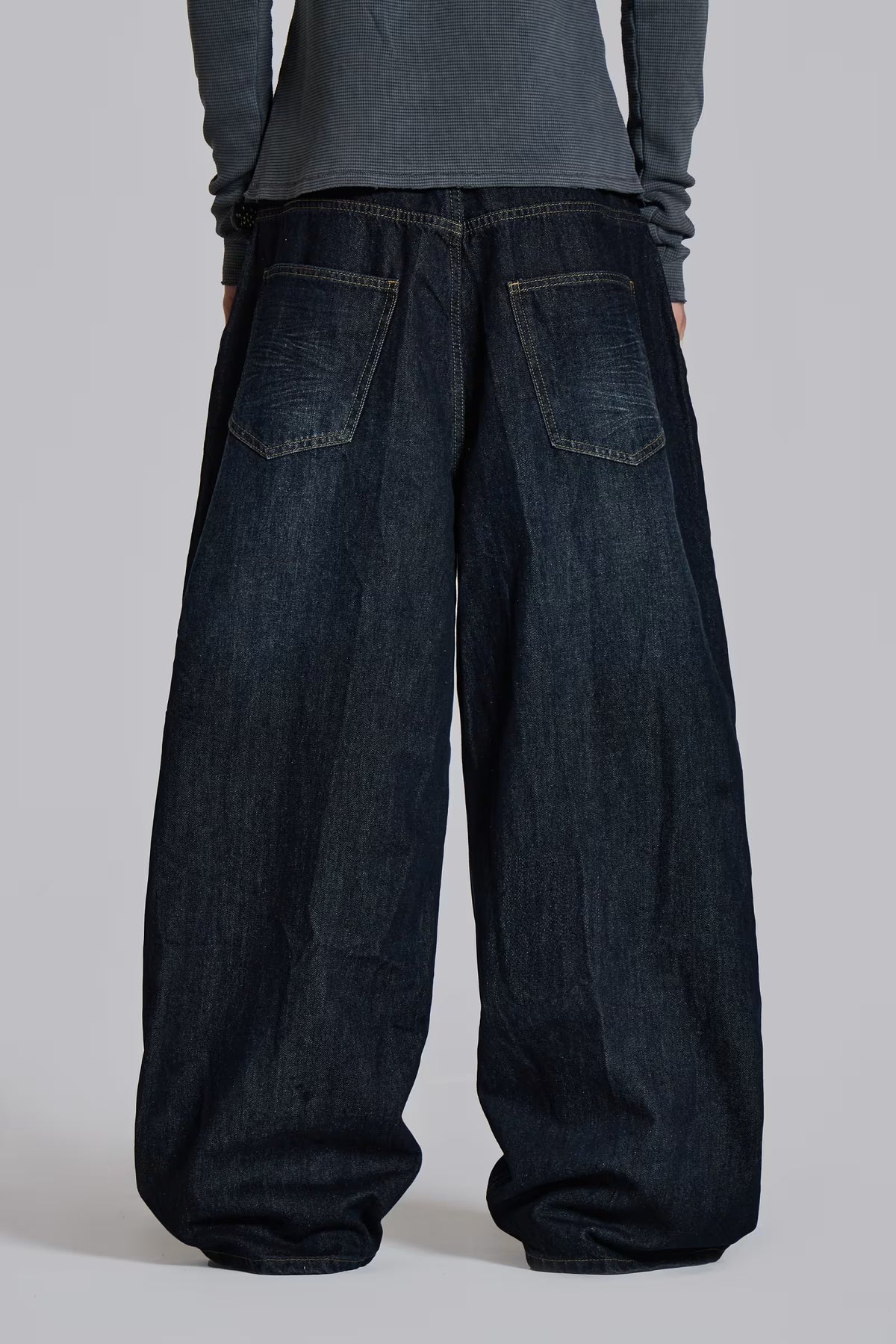 Jaded London Creased Indigo XL Colossus Jeans