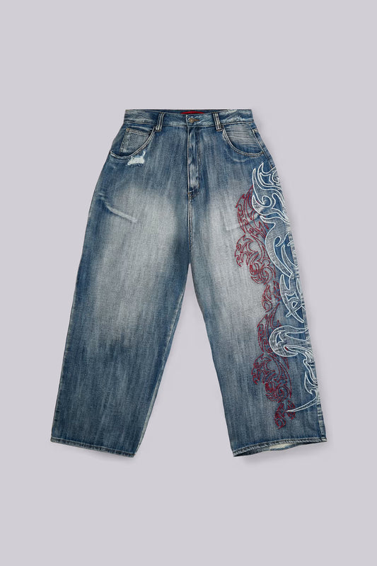 Jaded London Layered Tribal XL Colossus Jeans