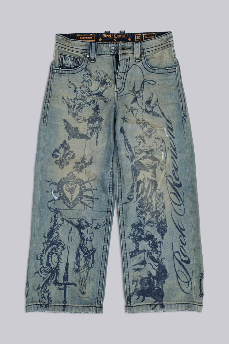 Jaded London Rock Revival Inked Jeans