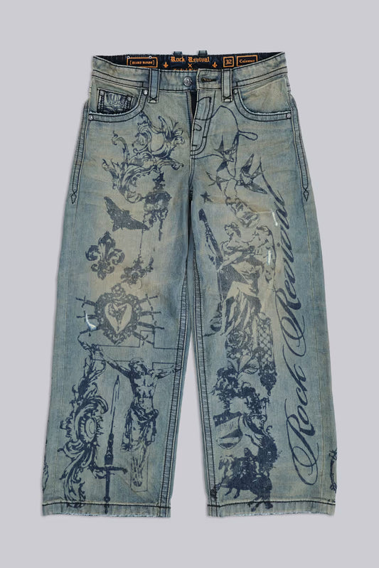 Jaded London Rock Revival Inked Jeans