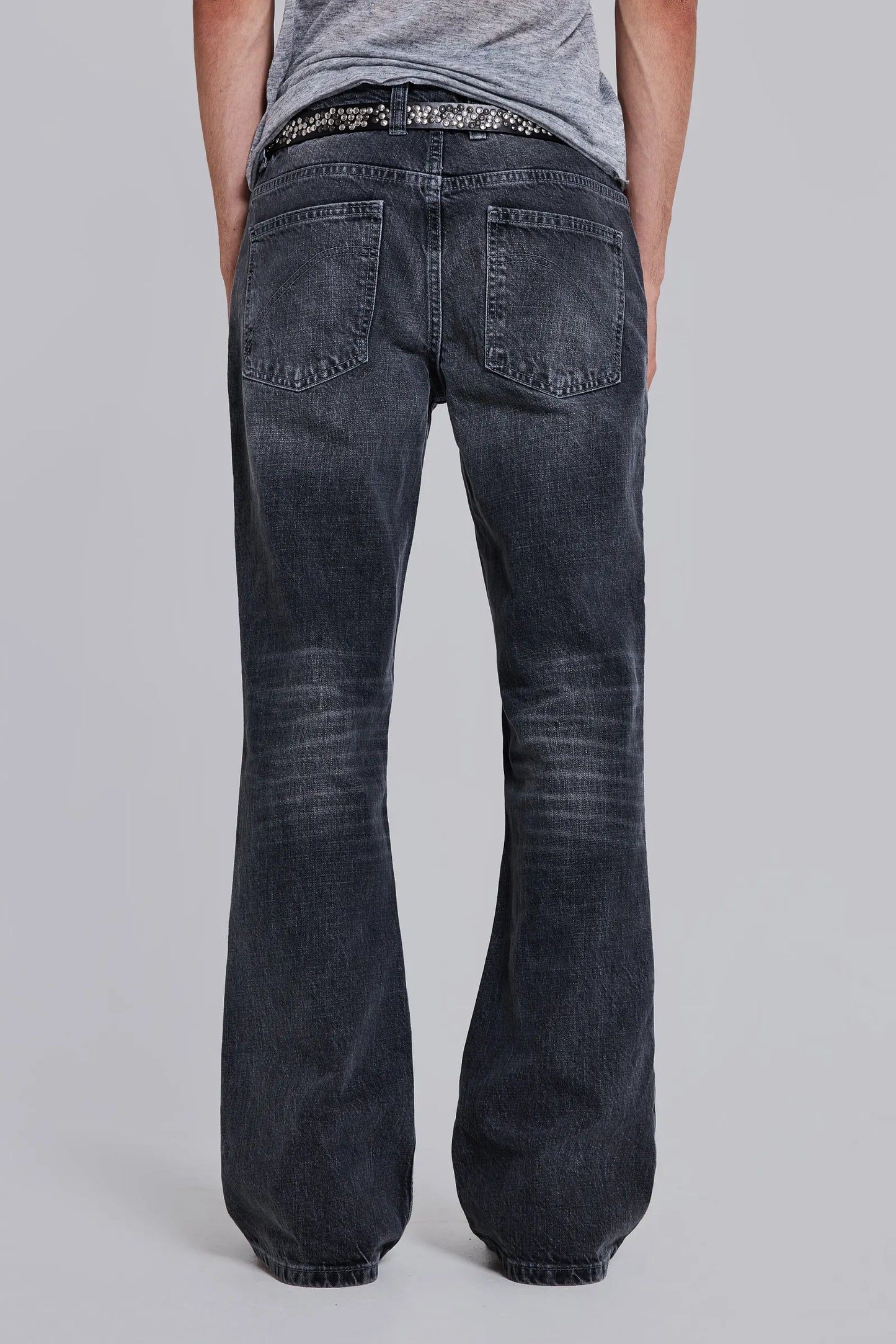 Jaded London Washed Black Jude Bootcut Jeans