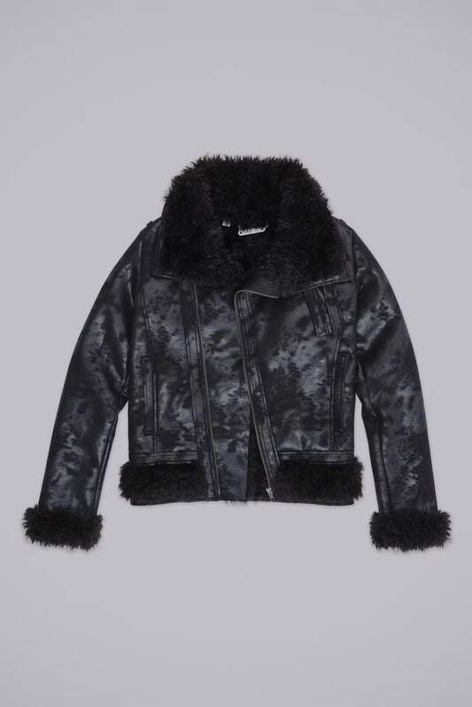 Jaded London Spectre Shearling Jacket