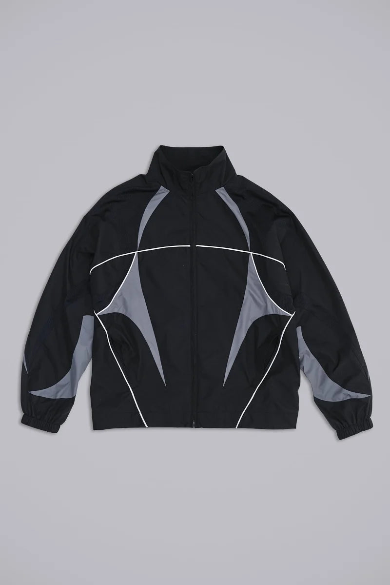 Jaded London Black Panelled Vapor Jacket