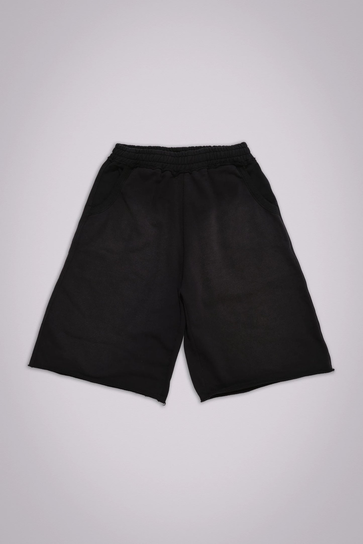Jaded London Washed Black Monster Jogger Baggy Shorts