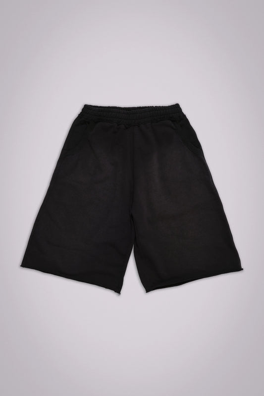 Jaded London Washed Black Monster Jogger Baggy Shorts