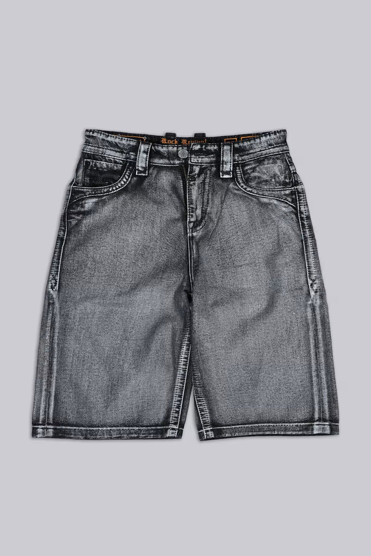 Jaded London Rock Revival Silver Dust Shorts
