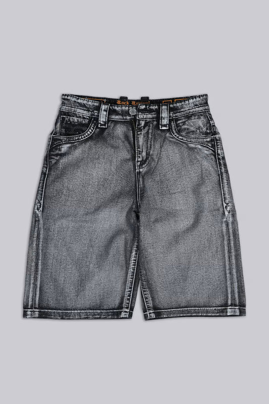Jaded London Rock Revival Silver Dust Shorts