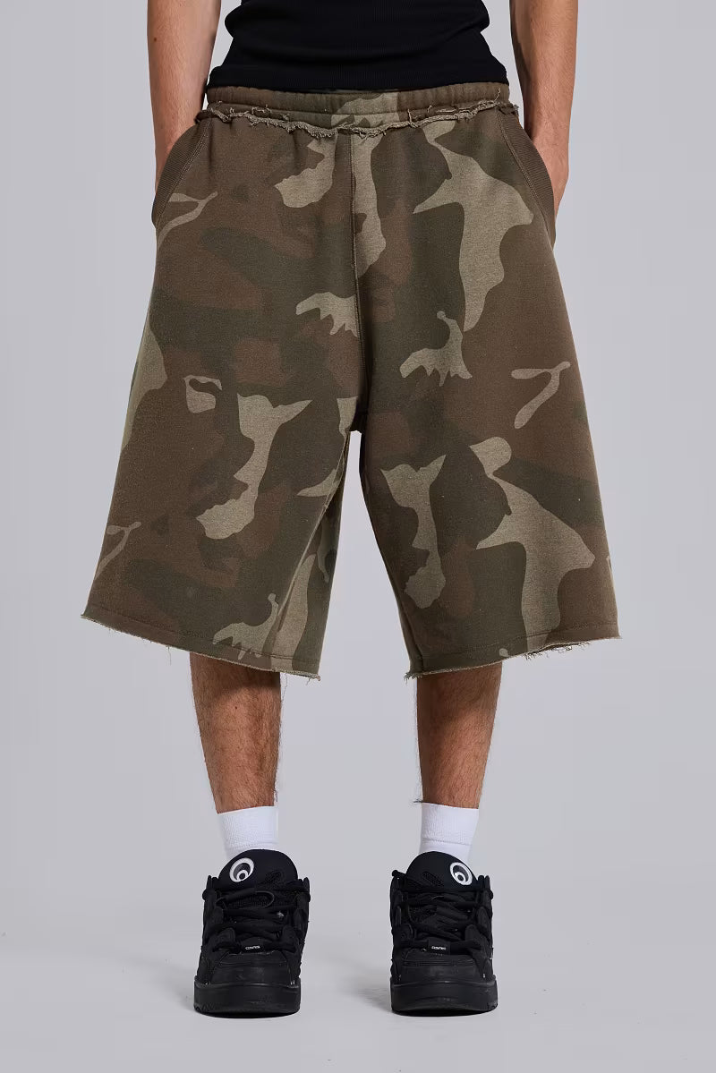 Jaded London Camo Monster Jogger Shorts