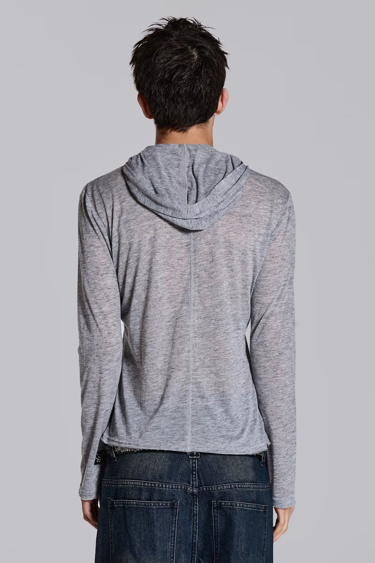 Jaded London Grey Marl Mist Hoodie