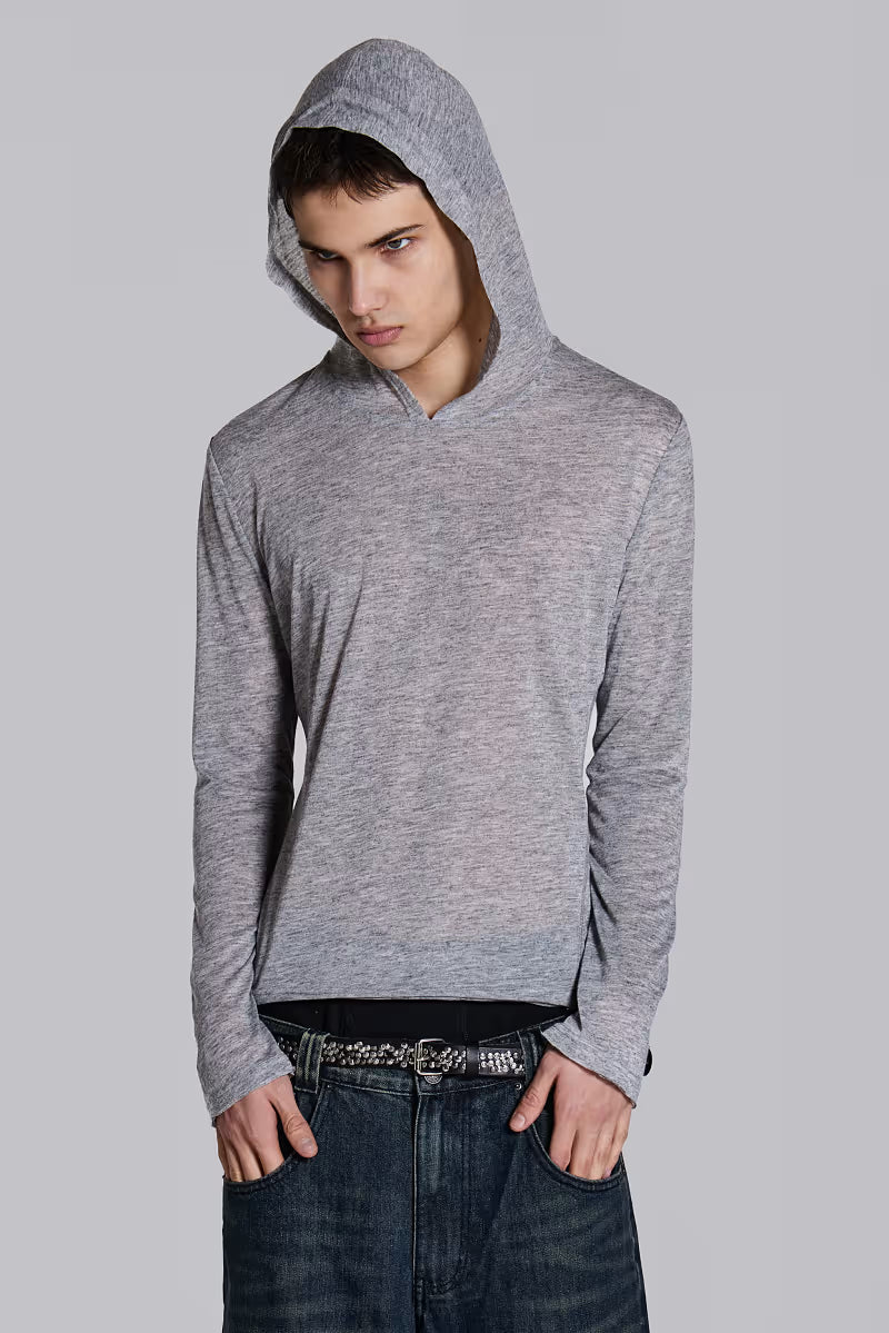 Jaded London Grey Marl Mist Hoodie