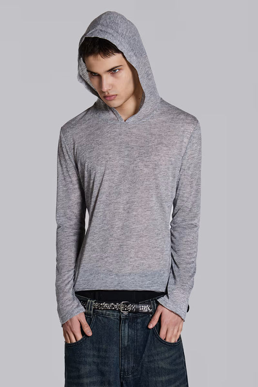 Jaded London Grey Marl Mist Hoodie