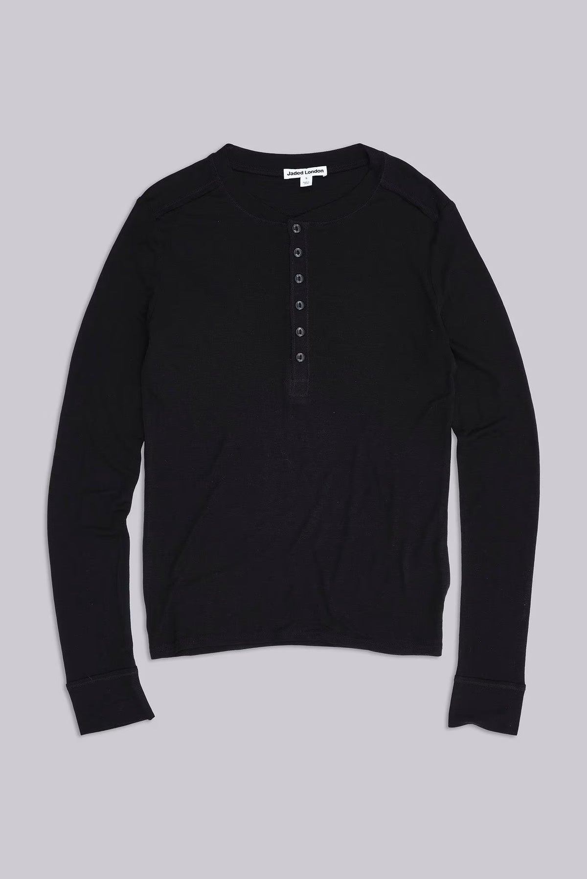 Jaded London Black Haze Henley Top