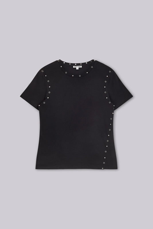 Jaded London Studded Black Mist T-Shirt
