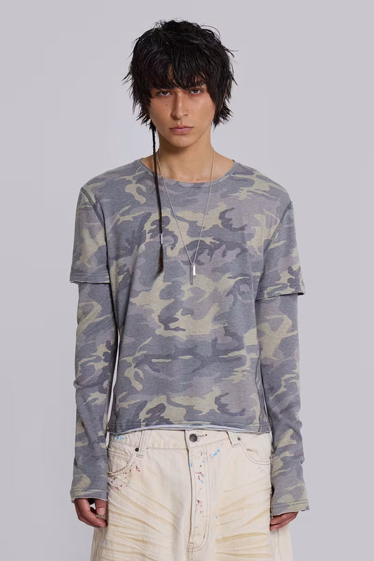 Jaded London Guerilla Double Layer Long Sleeve T-Shirt
