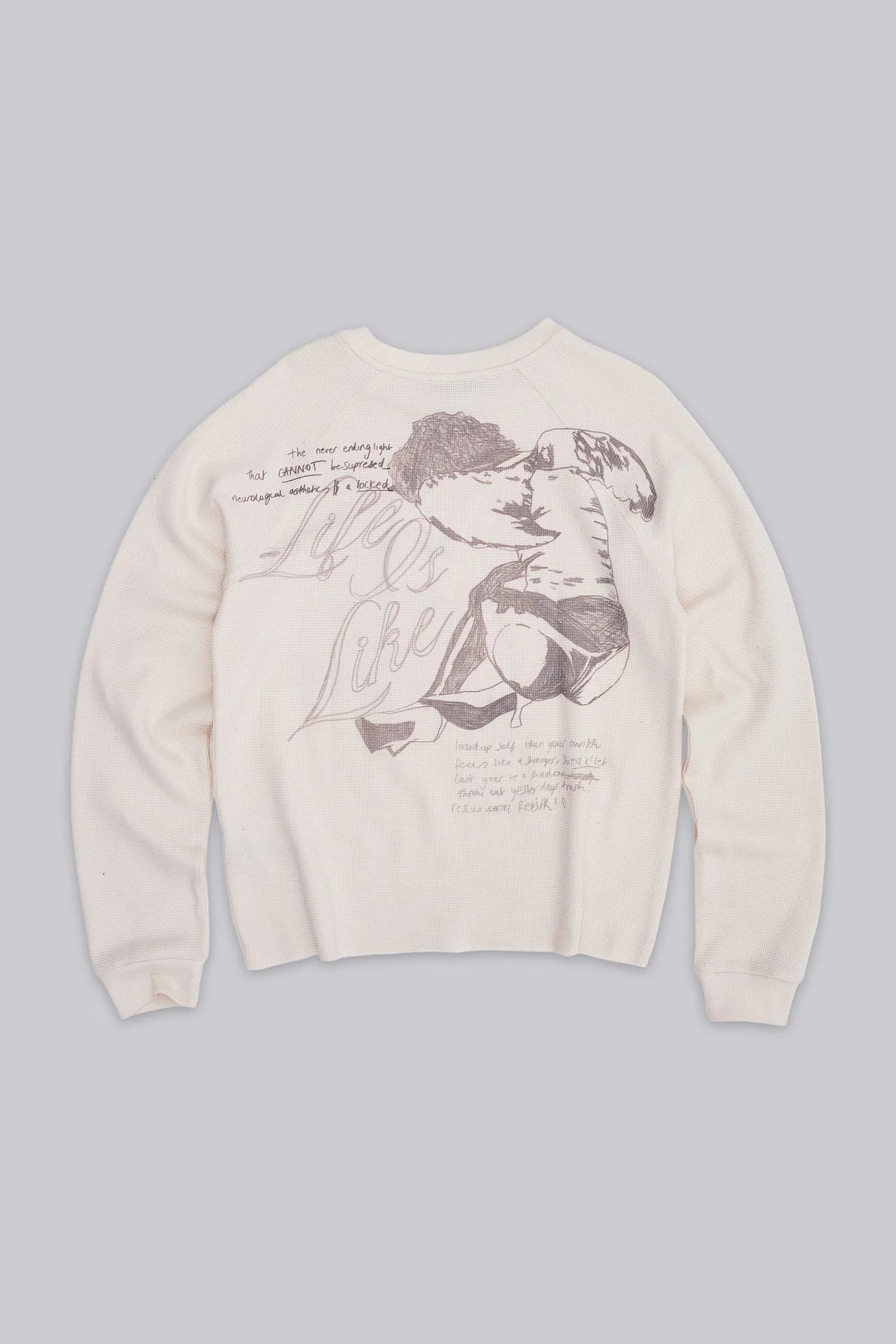 Jaded London Sketch Waffle Top