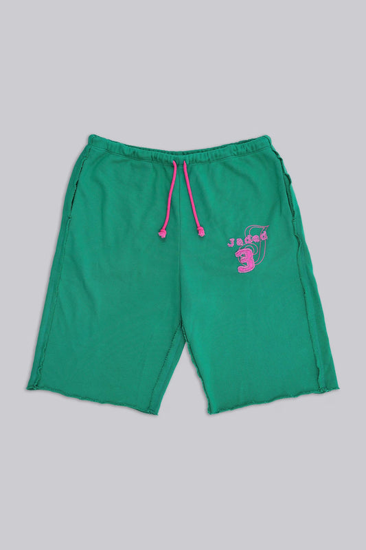 Jaded London Cleo Slouchy Jogger Shorts in Green
