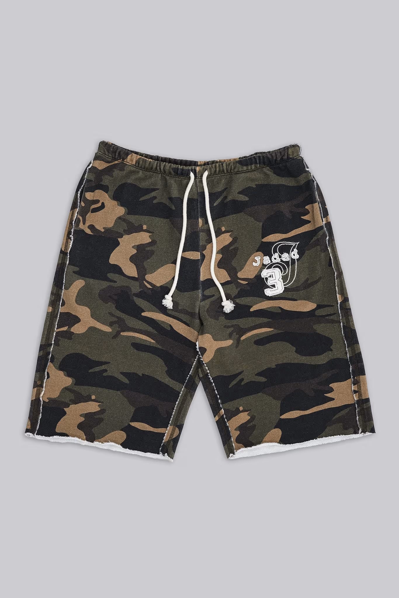 Jaded London Cleo Slouchy Jogger Shorts in Camo